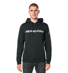 Sudadera Alpinestars Linear Wordmark V3 Negro Blanco Rojo |1244-52040-1232|