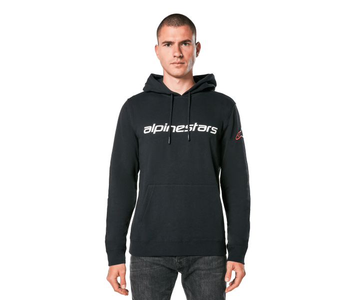 Sudadera Alpinestars Linear Wordmark V3 Negro Blanco Rojo |1244-52040-1232|