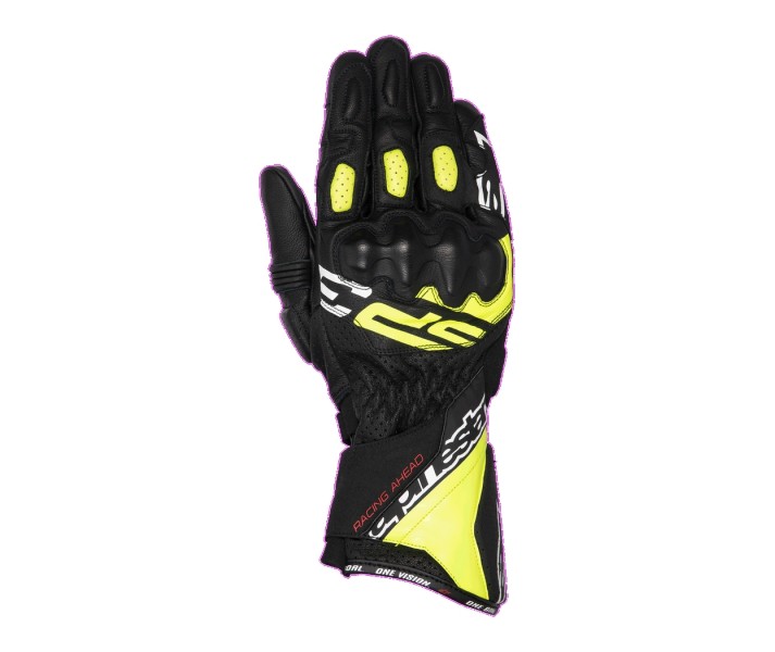 Guantes Alpinestars Sp-3 Negro Amarillo Fluor Blanco |3550925-158|