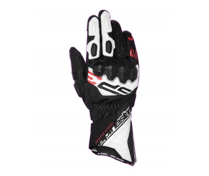 Guantes Alpinestars Sp-3 Negro Blanco Rojo Fluor |3550925-1231|