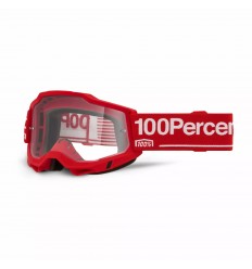 Máscara 100% Accuri 2 Wolg Rojo Blanco / Transparente |26013914|