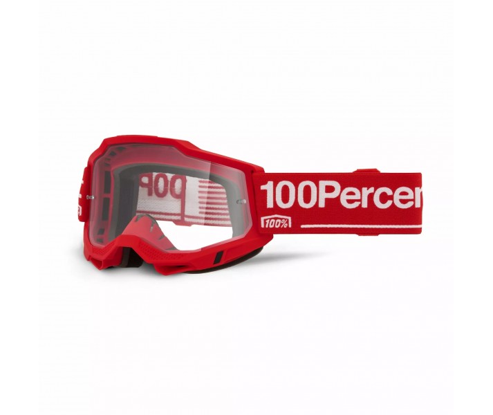 Máscara 100% Accuri 2 Wolg Rojo Blanco / Transparente |26013914|
