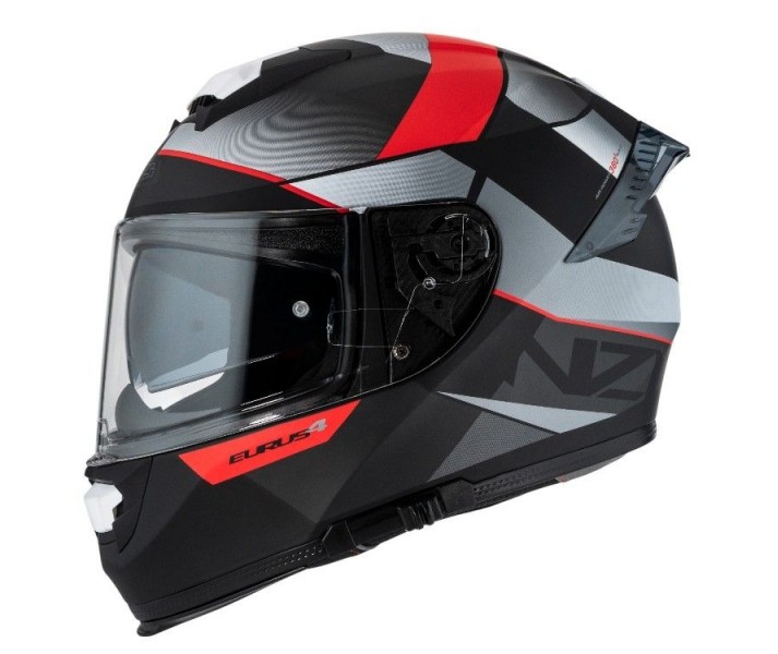 Casco Nzi Eurus 4 Stream Duo Vanguard Negro Antracita Rojo Mate