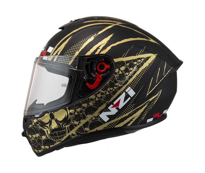 Casco NZI Trendy 2 Flag Negro Oro Mate |150346A951|