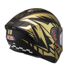 Casco NZI Trendy 2 Flag Negro Oro Mate |150346A951|