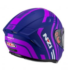 Casco NZI Trendy 2 Connected Dark Azul Rosa Mate |150330A923|