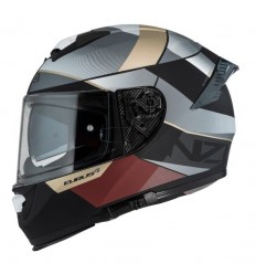 Casco Nzi Eurus 4 Stream Duo Vanguard Negro Arena Rojo Mate