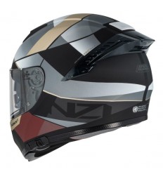 Casco Nzi Eurus 4 Stream Duo Vanguard Negro Arena Rojo Mate