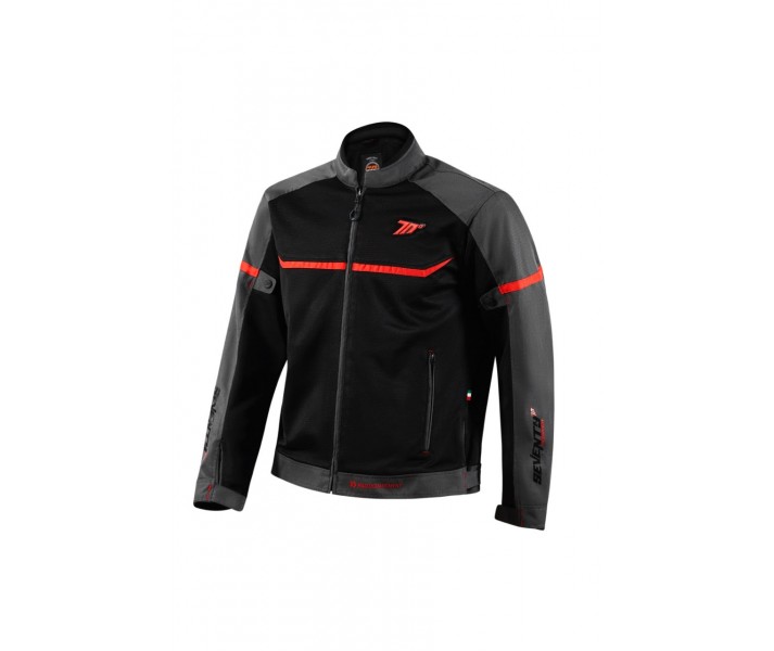 Chaqueta Seventy Sd-Jr30.1 Mojave Negro Gris Rojo |SD22030144|