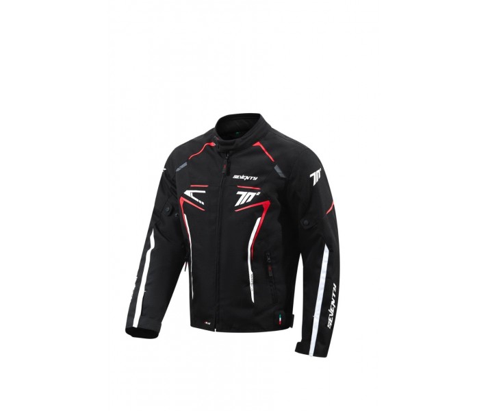 Chaqueta Seventy Sd-Jr65 Piston Negro Rojo Blanco |SD21065144|
