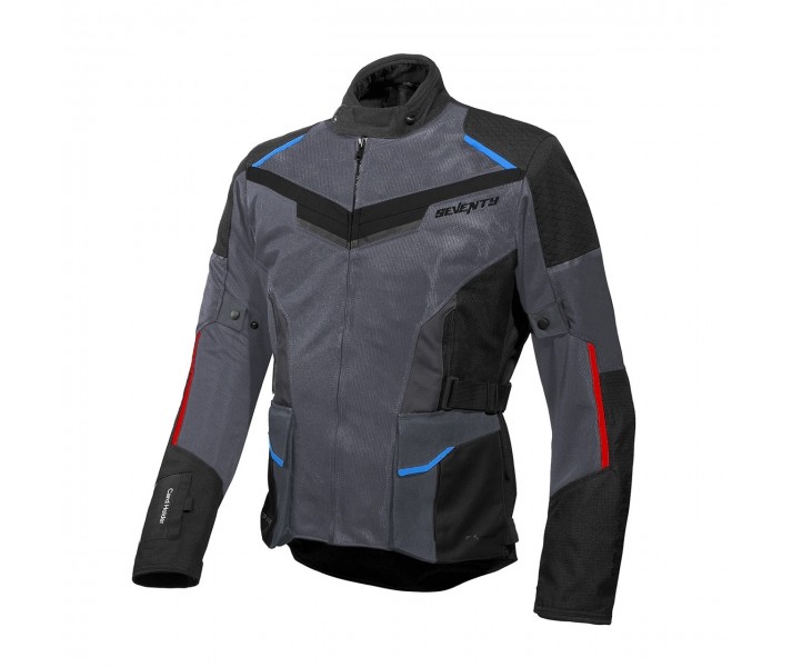 Chaqueta Seventy Sd-Jt70 Atacama Gris Azul Rojo |SD23070224|