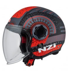 Casco Nzi Ringway 2 Duo Antera Antracita Rojo Mate |150345A891|