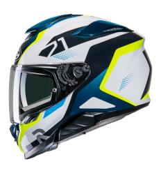 Casco Hjc Rpha 71 Hapel Blanco Negro Azul Amarillo |12620306|