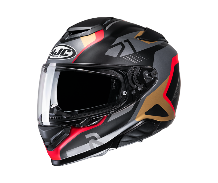 Casco Hjc Rpha 71 Hapel Negro Gris Rojo Dorado |12627106|