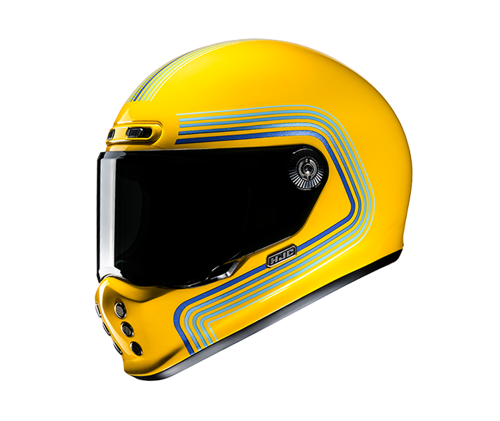 Casco Hjc V10 Foni Amarillo Azul |10430306|