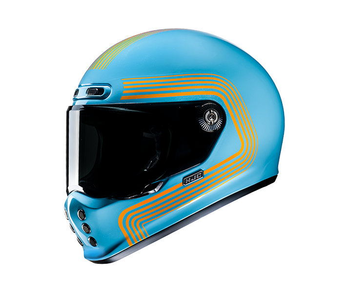 Casco Hjc V10 Foni Azul Naranja |10432706|