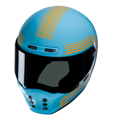 Casco Hjc V10 Foni Azul Naranja |10432706|