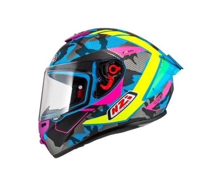 Casco Nzi Trendy 3 Stream Camu Azul Amarillo Rosa Mate |150374A001V2|
