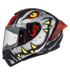 Casco Nzi Trendy 3 Stream Raptor Negro Gris Rojo Mate |150374A620V2|